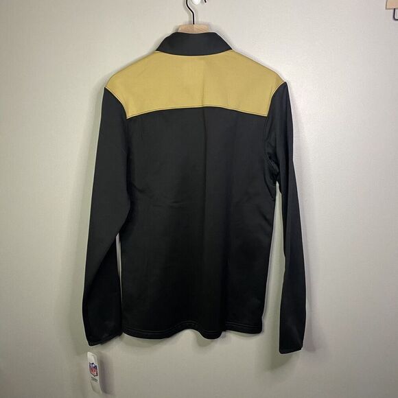 New Orleans Saints Pullover 1/4 Zip Unisex MEDIUM Black Gold Long Sleeve NFL - Picture 4 of 8